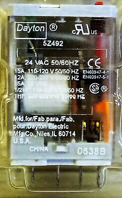 Dayton 5Z492 24 VAC 15 A Relay