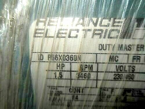 Reliance Electric P56X0360N Master Duty 1.5 HP 230/240 V Motor