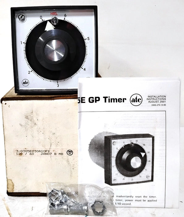 ATC 305E-030-A-1-0-PX 3-0305E030A10PX 120 V AC 6 Hour Electromechanical Timer