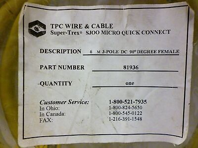 TPC 81936 Soper-Trex SJ00 Micro Quick-Connect Cable