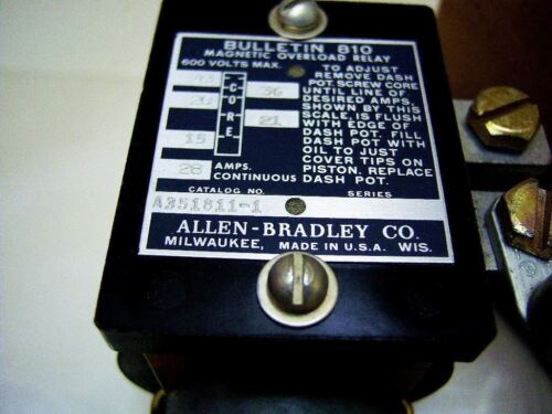 Allen-Bradley Magnetic OL Relay 810-A351811-1