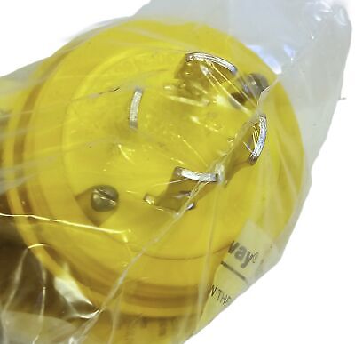 Woodhead 28W76 TURNEX 480V 30A 3-Phase Watertite Oil-Proof Electrical Plug