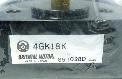 Oriental Motor 4GK18K Parallel Gear Head Speed Reducer