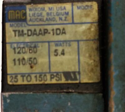 MAC Valves 82A-FC-CKA-TM-DAAP-2DA Solenoid Valve