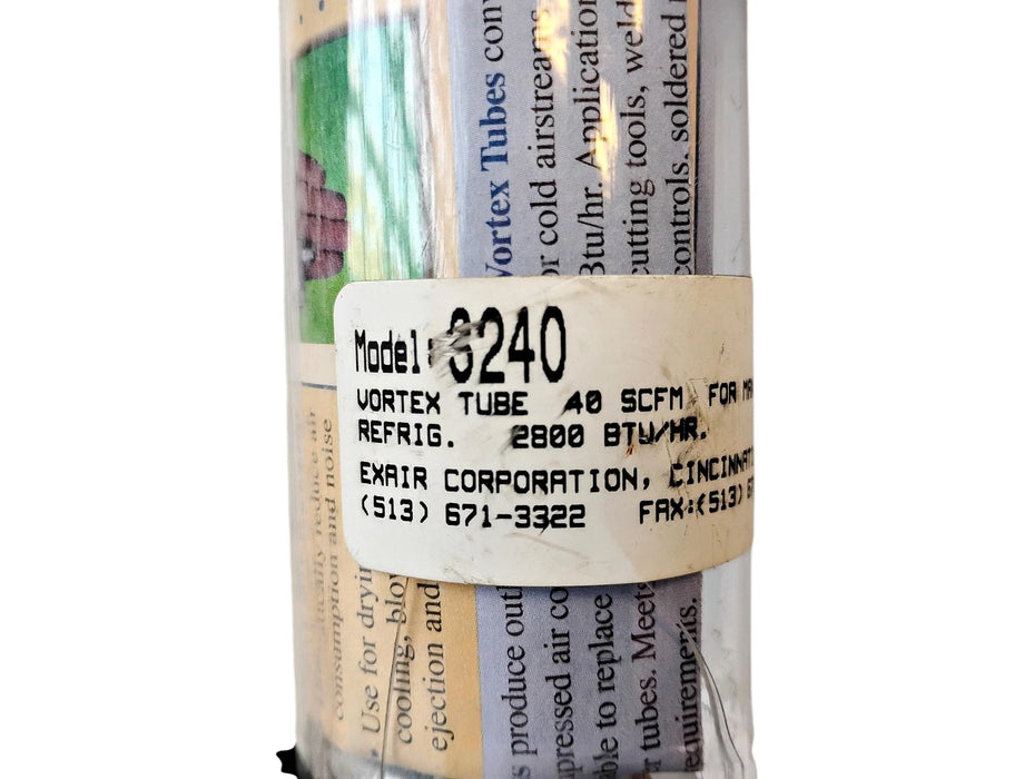 EXAIR 3240 40 SCFM 250 PSI 2800 BTU/HR Vortex Tube