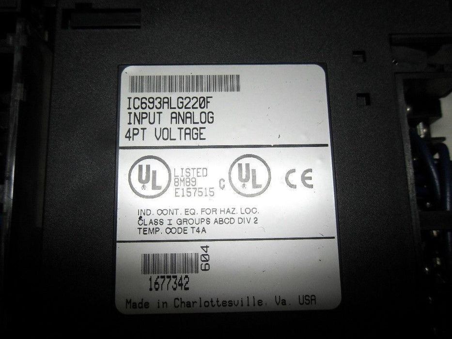 Ge Fanuc Rack 9 Cards IC693ALG390D HE693THM406D IC693ALG220F Power Supply