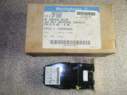 Westinghouse 300V Control Relay BF66F