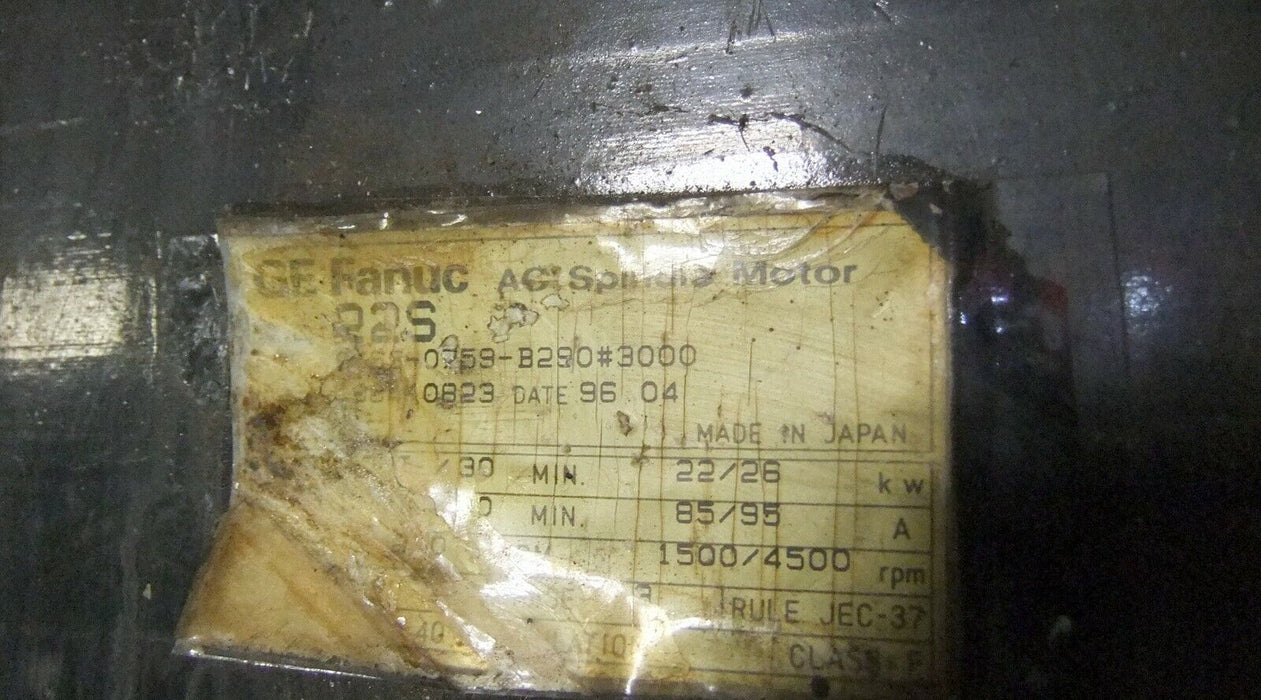 Fanuc AC Spindle Motor A06B-0759-B290#3000