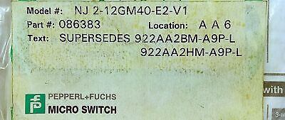 Pepperl + Fuchs NJ2-12GM40-E2-V1 10-60 V DC Inductive Proximity Sensor