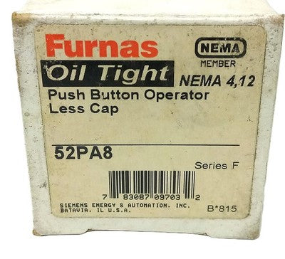 Furnas 52PA8 Series F White Flush Oil Tight Pushbutton Actuator