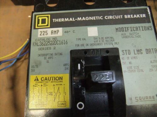 Square D Circuit Breaker 225A KHL3622522DC1616