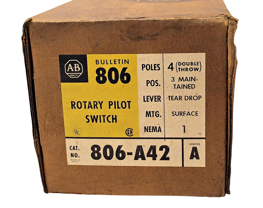 Allen-Bradley 806-A42 600 V AC 10 A Reversing Drum Switch