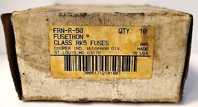 Bussmann FRN-R-50 250 V AC / 125 V DC 50 A Time Delay Fuses - Lot of 7