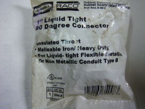 Hubbell 3544-8 1" 90 Degree Conduit Connector w/ Insulated Throat