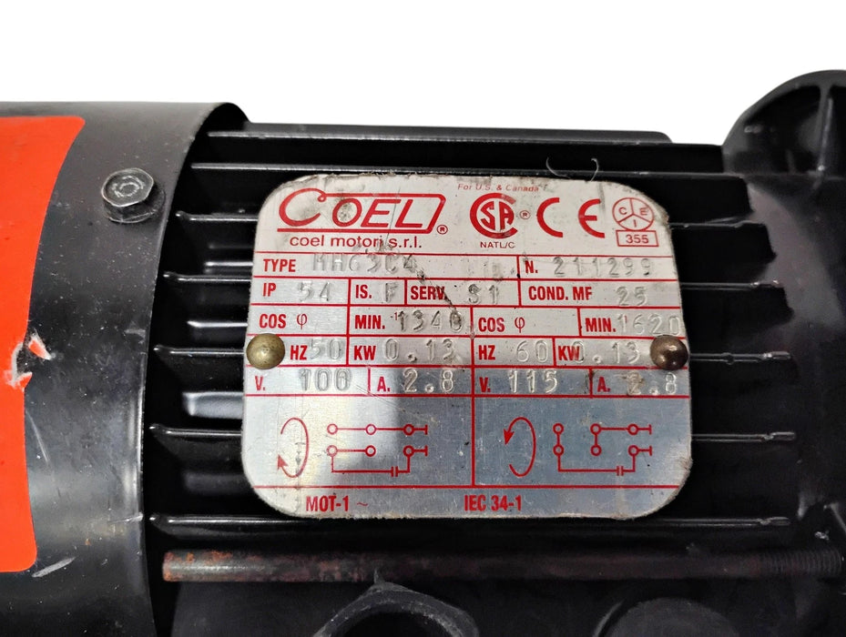 Coel MH63C4 100/115 V 1340/1620 RPM 0.13 kW IP54 Motor