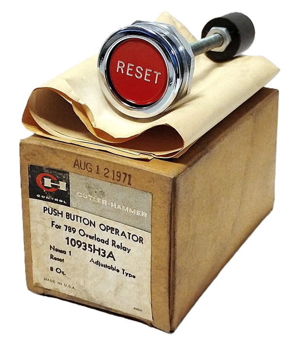 Cutler-Hammer 10935H3A Reset Pushbutton Actuator for 789 Overload Relays