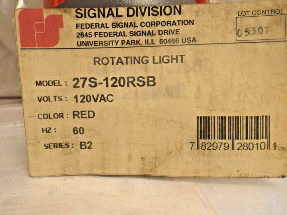 FEDERAL SIGNAL CORP ROTATING LIGHT 27S-120RSB