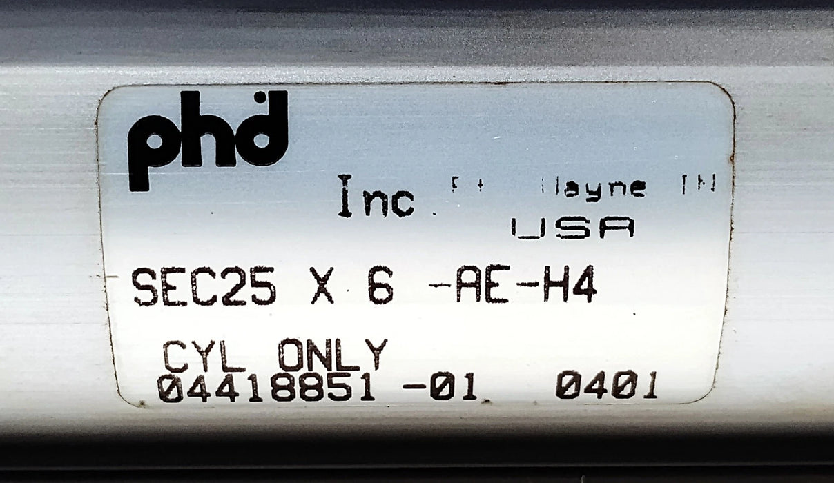 PHD 04418851-01 Replacement Pneumatic Cylinder for SEC X 6-AE-H4 Actuator