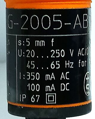 Efector IG-2005-ABOA IG-0005 20-250 V AC/DC Inductive Proximity Sensor
