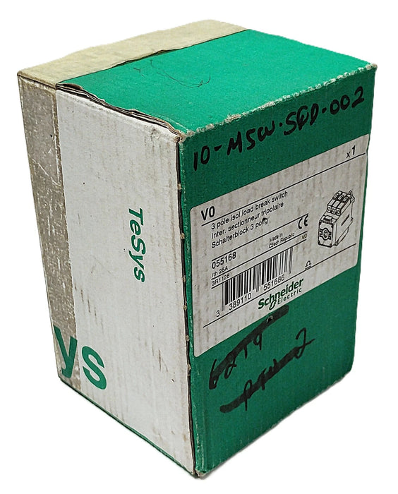Schneider Electric V0 055168 690 V 25 A 3 Pole Switch Body for Disconnect Switch