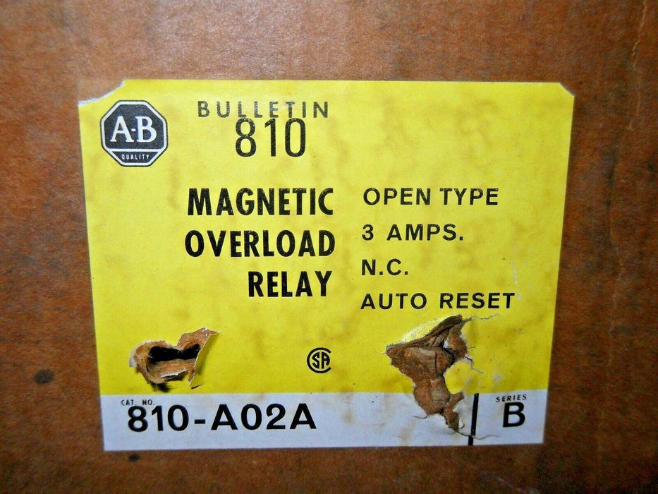 Allen-Bradley 810-A02A Ser B Magnetic Overload Relay