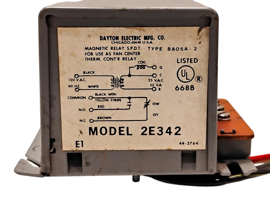 Dayton 2E342 120 V AC Magnetic Fan Relay