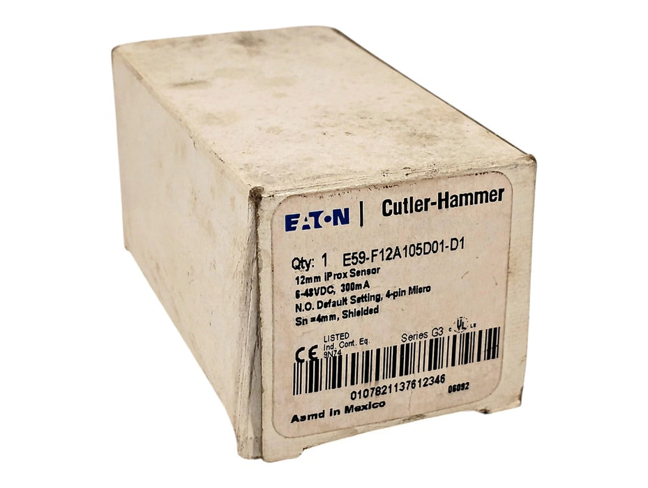 Eaton E59-F12A105D01-D1 6-48 V DC Shielded Inductive Proximity Sensor