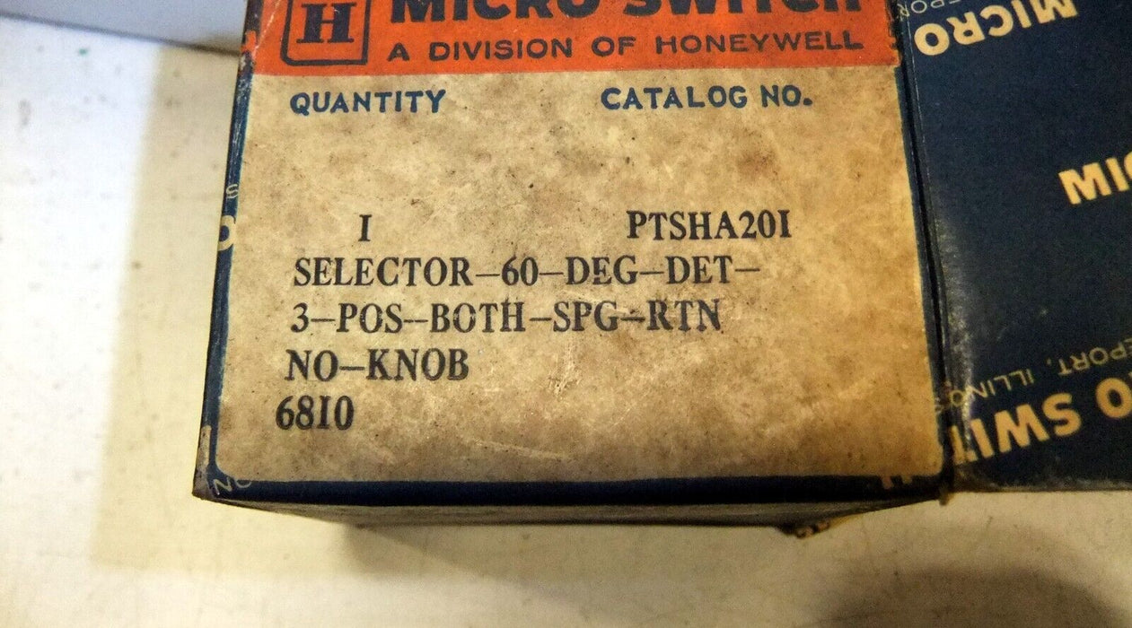 Microswitch Selector Switch no Actuator PTSHA201