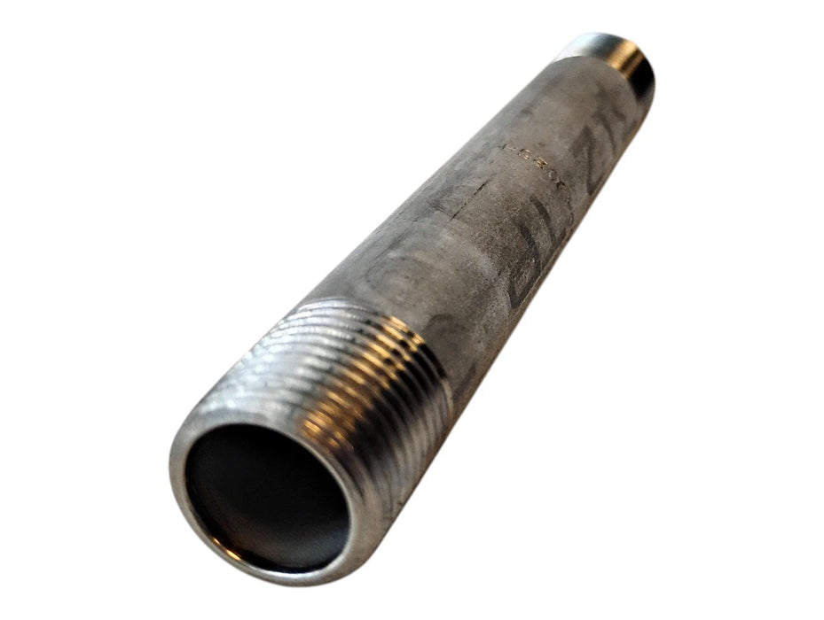 Merit Brass 4008-550 1/2" x 5-1/2" L MNPT Sch 40 304 Stainless Steel Pipe Nipple