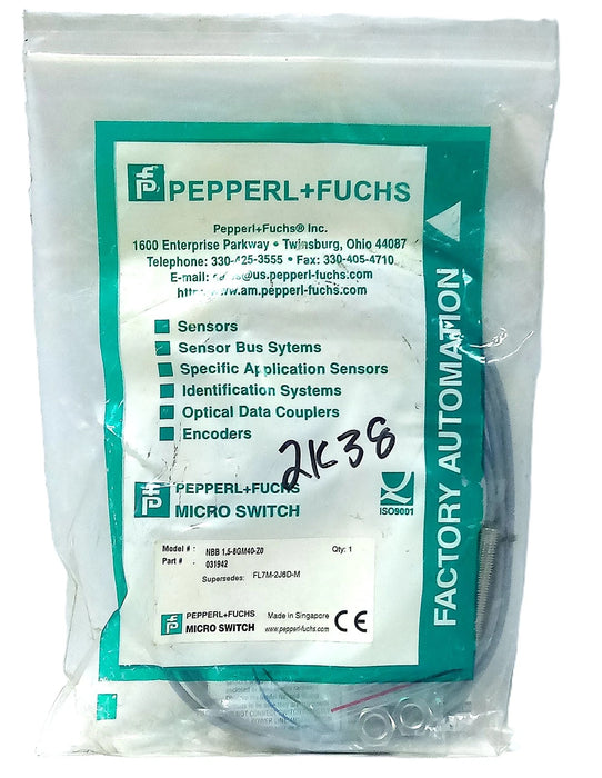 Pepperl Fuchs NBB1,5-8GM40-Z0 031942 5-60 V DC Inductive Proximity Sensor