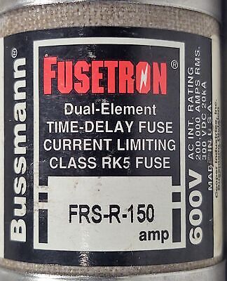 Bussmann FRS-R-150 600VAC 150A Dual Element Current Limiting Time-Delay Fuse