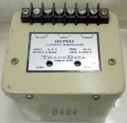 TransData 10CP552 Current 1 Element 4-20mA Output Transducer