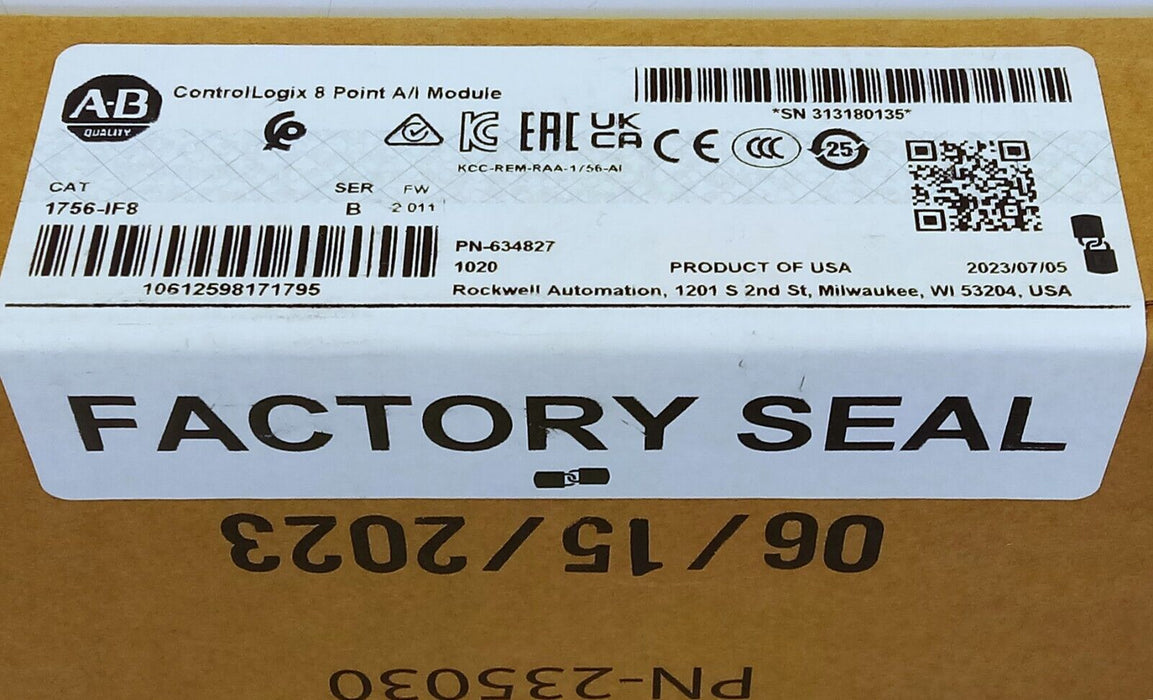 Allen-Bradley 1756-IF8 ControlLogix Ser B FW 2.011 PLC Input Module