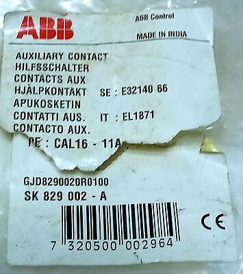ABB CAL16-11A 600 V AC 10 A Auxiliary Contact Block for NEMA AC Contactor