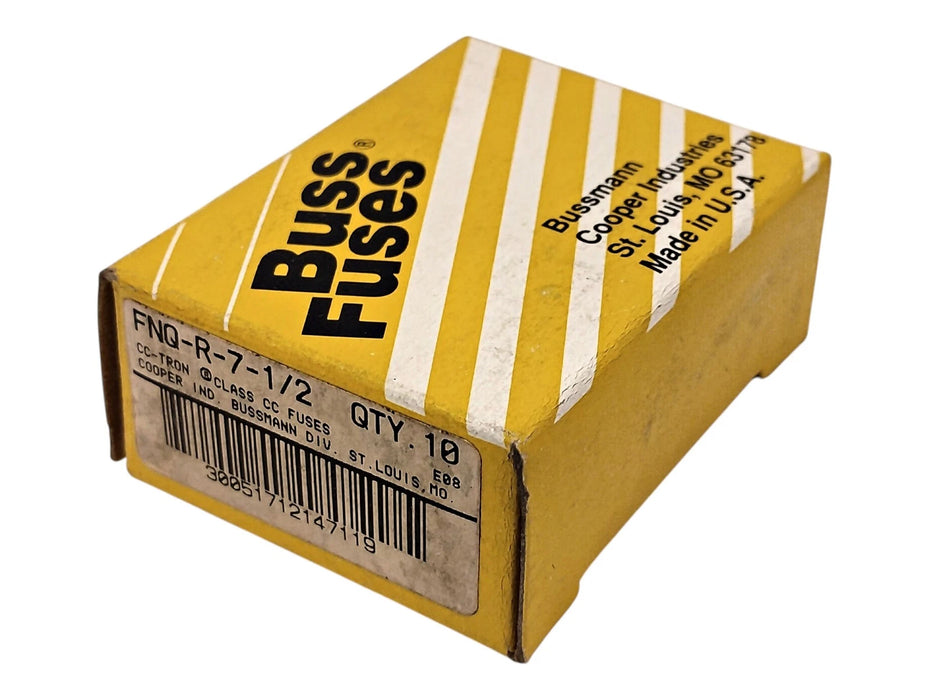 Bussmann FNQ-R-7-1/2 600 V AC 7.5 A Class CC Current-Limiting Time-Delay Fuses