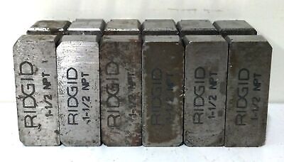 Ridgid 37845 1.5" NPT 12R Right Hand Alloy Pipe Dies - Set of 6