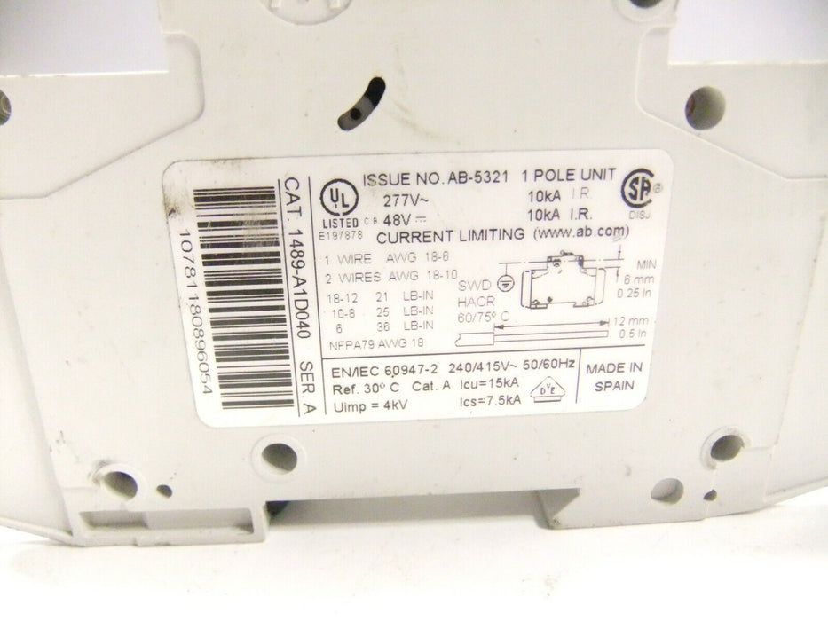 Allen-Bradley Circuit Breaker 1489-A1D040