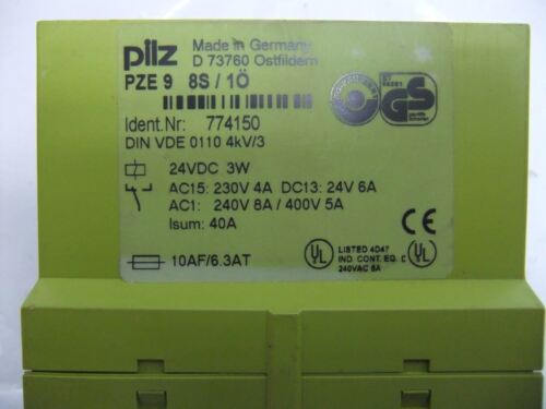 Pilz Safety Relay PZE9 24 VDC 8S/10
