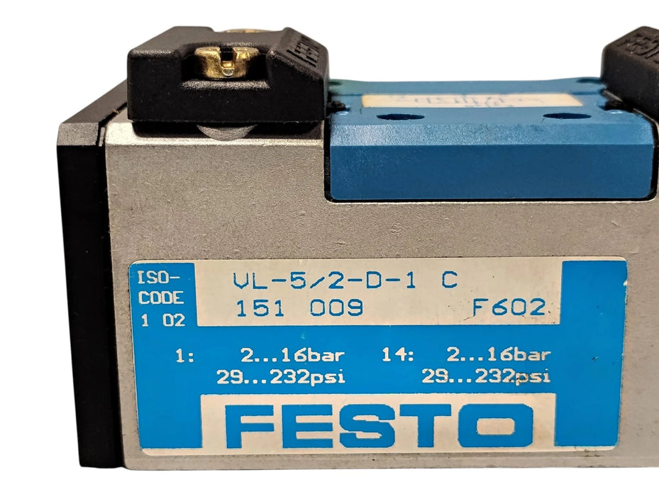 Festo VL-5/2-D-1-C 2-16 bar Pneumatic Valve