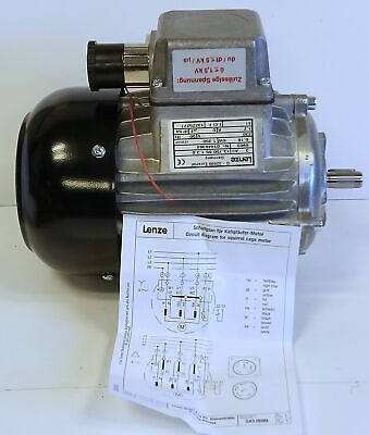 Lenze 13.750.65.1.3.0 01449364 230 VAC 3-Phase 0.18 kW 1.350 RPM Class F Motor