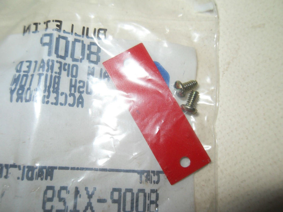 7 Allen-Bradley 800P-X107 Gray & 800P-X129 Red Legend Plates