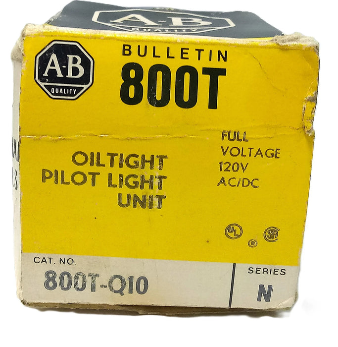 Allen-Bradley 800T-Q10 120 V AC Oiltight Full Voltage Pilot :Light w/ No Lens