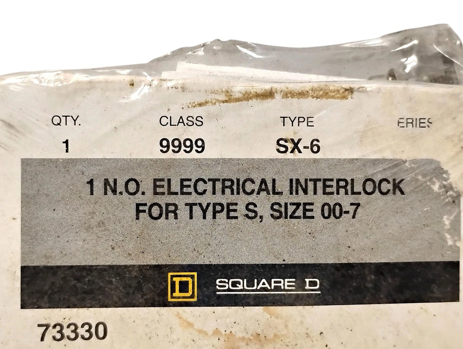 Square D 9999-SX-6 600 V AC Type S Size 00-7 1 NO Electrical Interlock