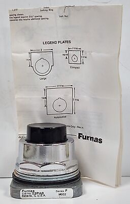 Furnas 52PA8B1 Pushbutton Operator with Raised Black Cap