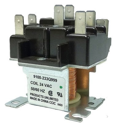 Products Unlimited 9100-233Q999 125/250 V AC 15 A 3/4 hp Relay w/ 24 V DC Coil