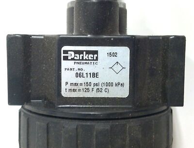 Parker 06L11BE 1/4" NPT 150 PSI 125 F Pneumatic Lubricator