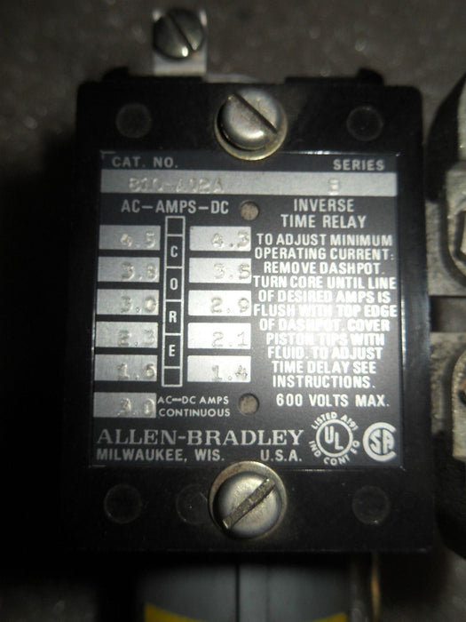 Allen-Bradley 810-A02A Ser B Magnetic Overload Relay