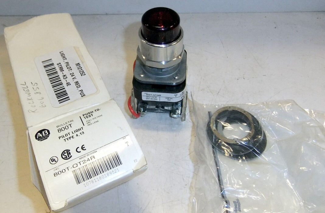 Allen-Bradley 800T-QT24R Red Illuminated Pushbutton