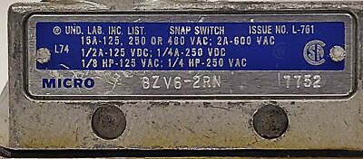 Honeywell BZV6-2RN MICRO SWITCH Limit Switch