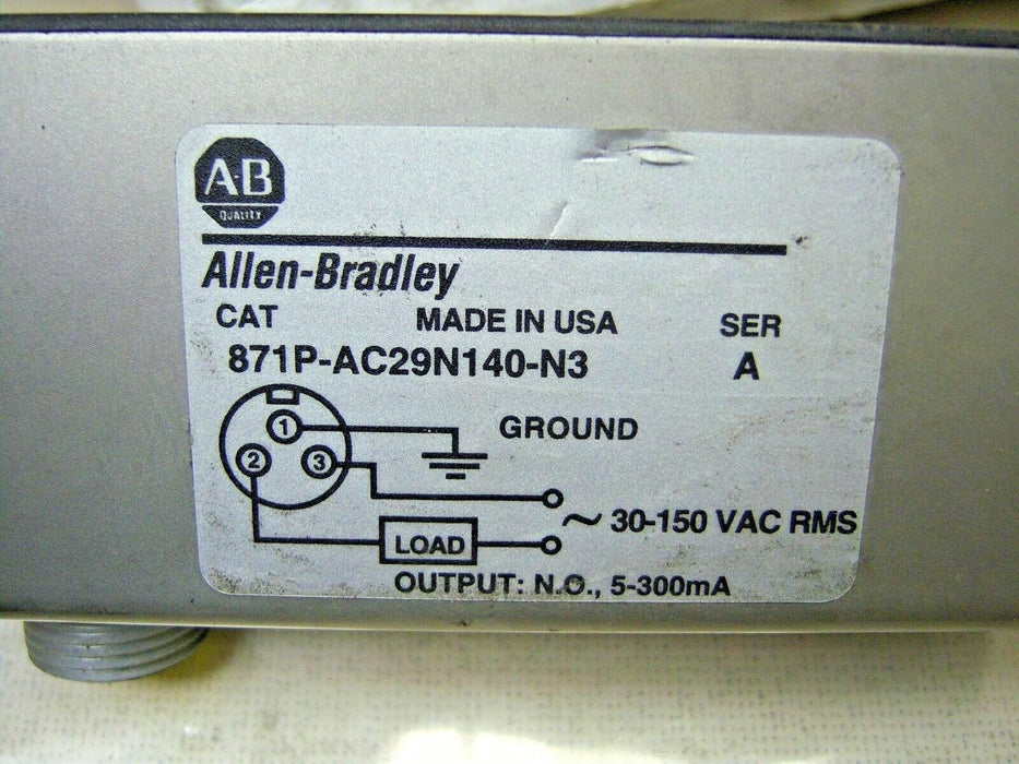 Allen-Bradley Proximity Switch 871P-AC29N140-N3 30-150VAC 5-300mA 29mm